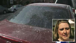 Description: Cars covered in ash following Torrance refinery explosion